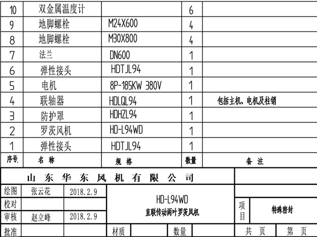 HDL94WD特殊密封羅茨風(fēng)機(jī)CAD圖紙.jpg